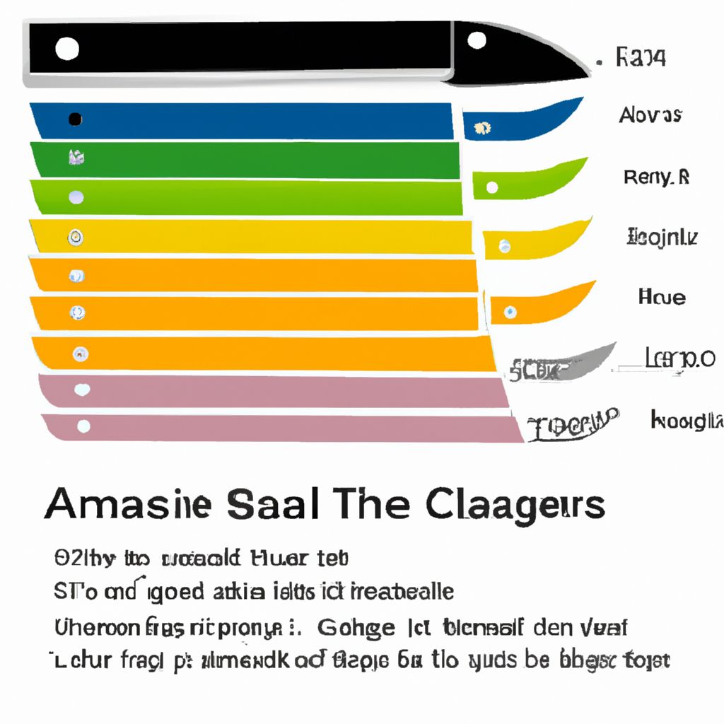 Unveiling the Blade Sizes in the Amazon Basics 12-Piece Color Coded Kitchen Knife Set