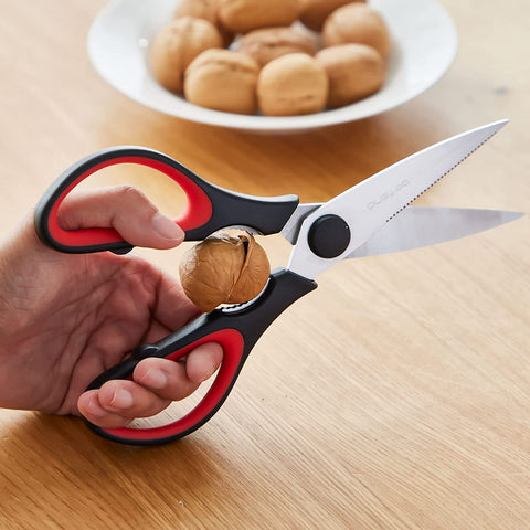 Image of Kitchen Shears, 2 Pack Heavy Duty Kitchen Scissors, Multipurpose Stainless Steel Scissors for Chicken, Poultry, Fish, Meat, Herbs, Dishwasher Safe