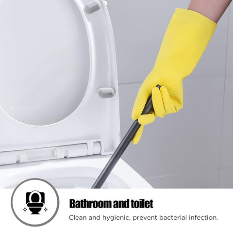 Image of Rubber Gloves Dishwashing 2 or 4 Pairs for Kitchen,Cleaning Gloves for Household Reuseable.