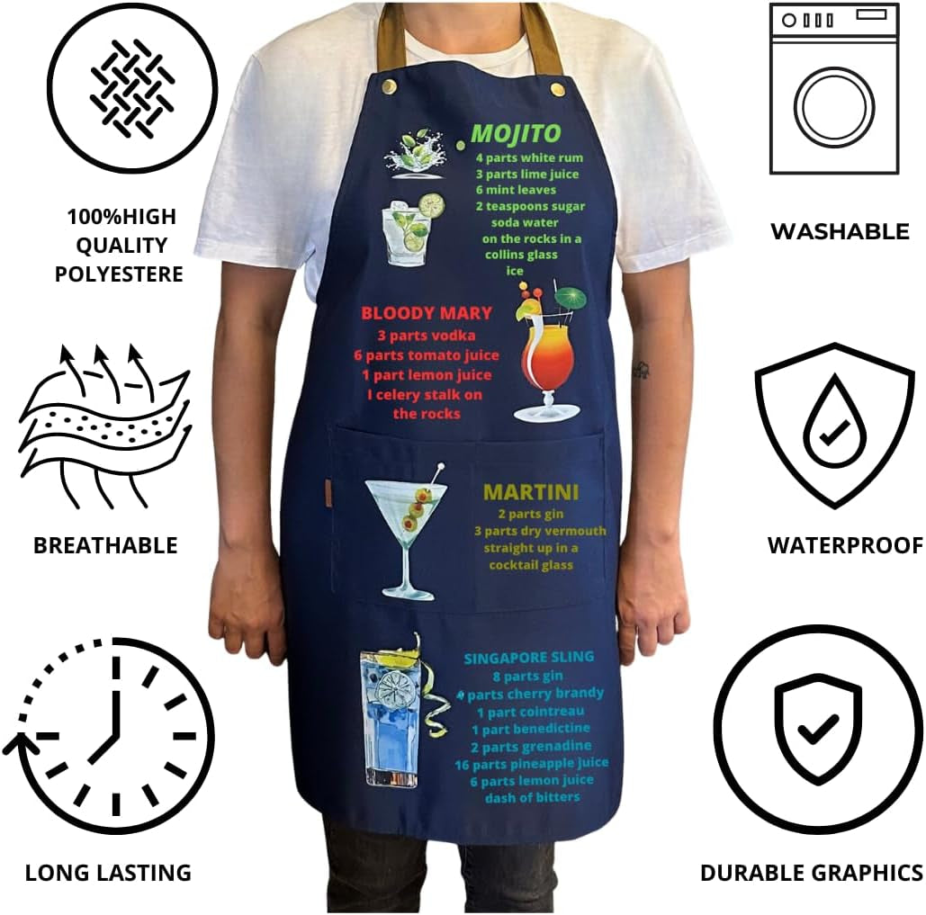 Kitchen Funny Apron,Unique Gift Box for Everyone Creative Gifts for Birthday Christmas Thanksgiving,Cute Cooking Aprons