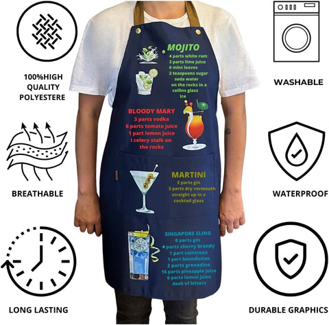 Image of Kitchen Funny Apron,Unique Gift Box for Everyone Creative Gifts for Birthday Christmas Thanksgiving,Cute Cooking Aprons