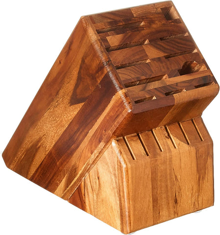 Image of 17-Slot Acacia Knife Storage Block
