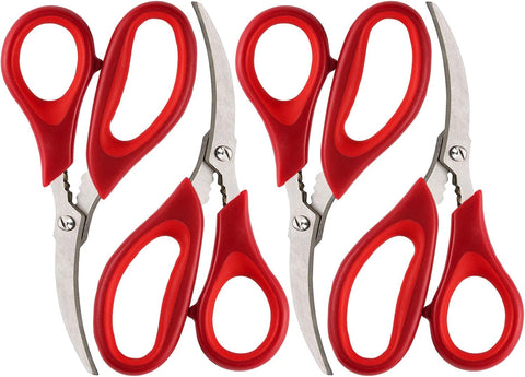 Image of Kitchen Seafood Scissors for Crab Legs, 4 Pack Crab Leg Scissors Lobster Shell Cracker, Lobster Shrimp Crayfish Crawfish Scissors Fish Scissors, Seafood Crab Legs Crackers and Tools