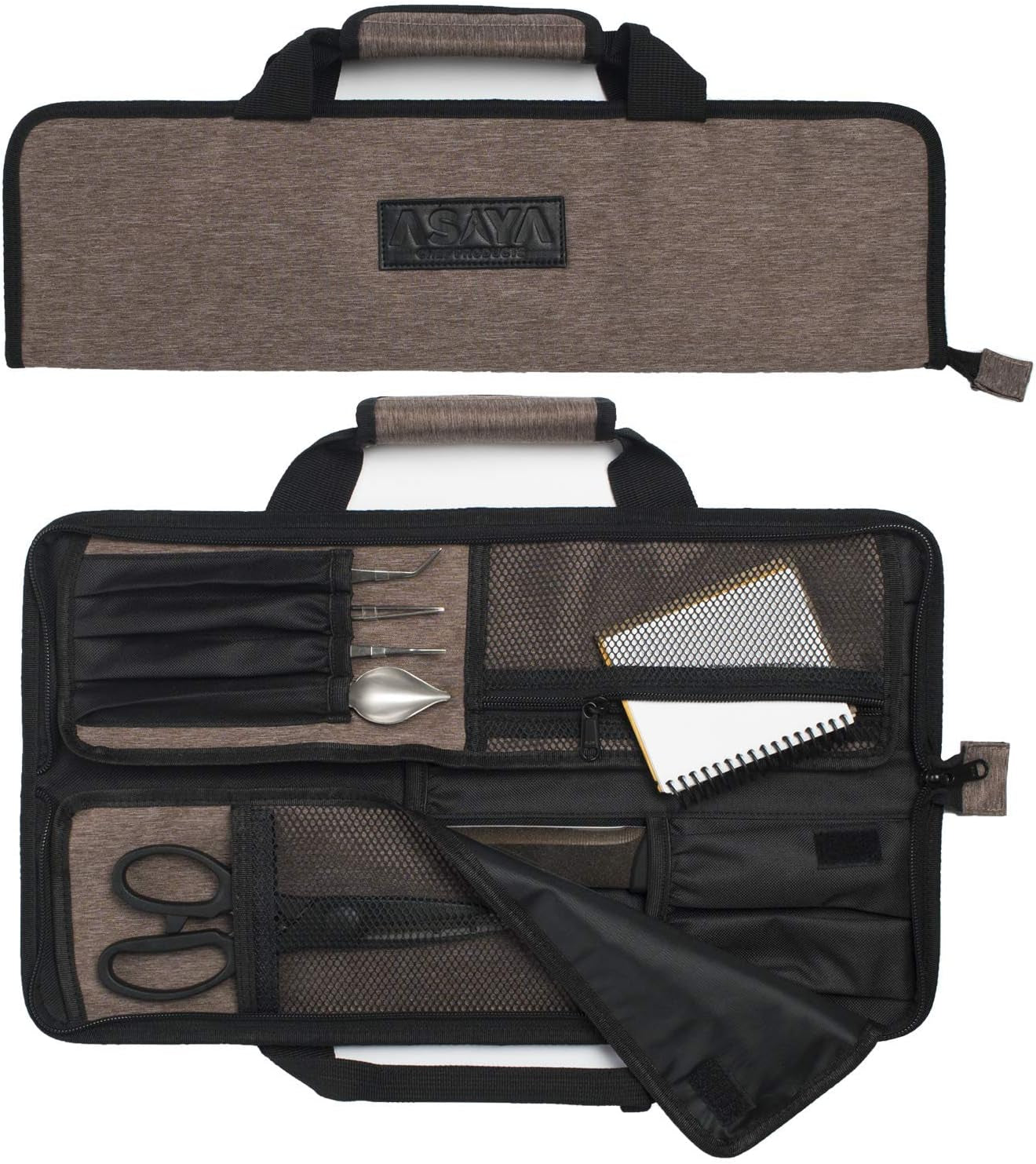 Chef Knife Roll Bag - 12 Pockets for Knives and Kitchen Utensils - Lightweight, Durable, and Stain Resistant Nylon - Perfect for the Traveling Chef - Knives Not Included