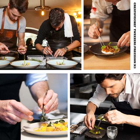 Image of Professional Chef Plating Kit, 10 Piece Culinary Plating Set, Black, Stainless Steel (10 Piece, Black)