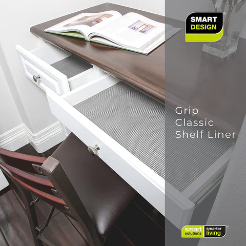 Image of Classic Grip Shelf Liner for Home Organization- Non Adhesive/Slip, Easy Clean - Perfect for Desk, Shelves, Kitchen, Bathroom, Cabinet Protection -Graphite Gray