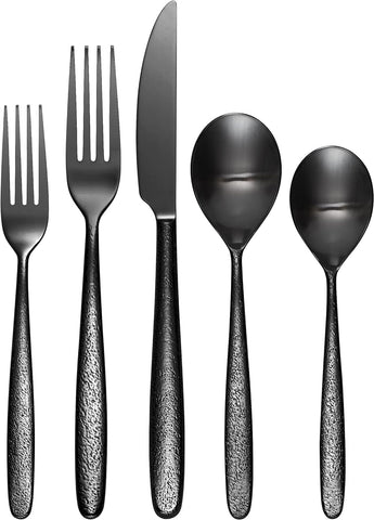 Image of 894807 Storm Black 20 Piece Everyday Flatware Set, Service for 4