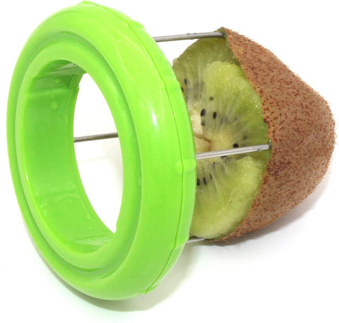 Image of ® TH502 Green Kiwi Fruit Cut Digging Core Twister Slicer Kitchen Peeler Tool Cutter Device for Fruit Salad
