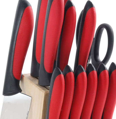 Image of 14 Piece Cutlery Set in Red