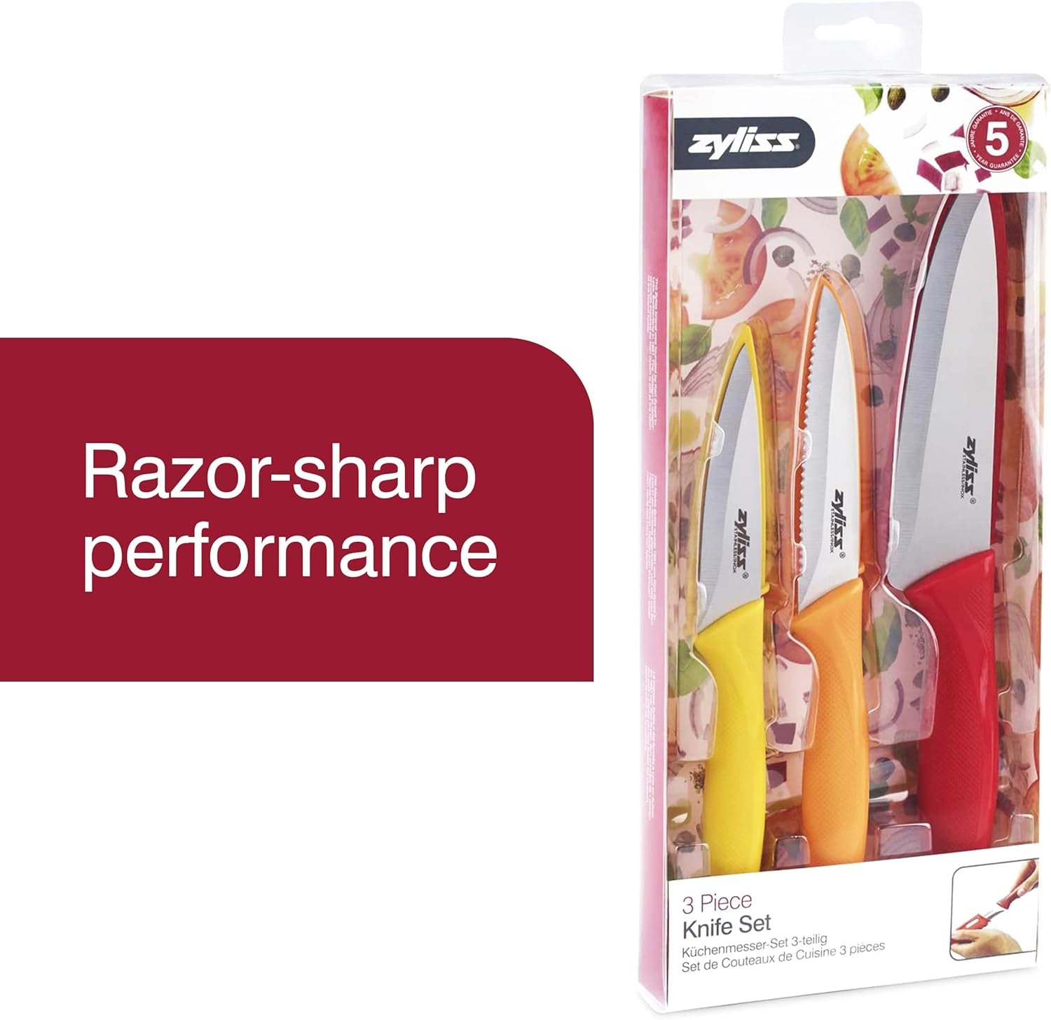 3 Piece Paring Knife Set