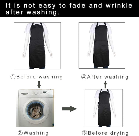 Image of Adjustable Bib Apron with Long Ties for Women Men 18 Colors Chef Kitchen Cooking