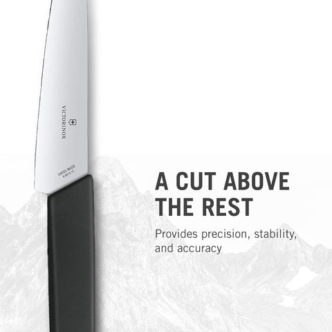 Image of 6.9013.15B Swiss Modern Chef'S Knife Essential Kitchen Tool Cuts Everything from Meat to Fruit and Vegetables Straight Blade in Black, 5.9 Inches