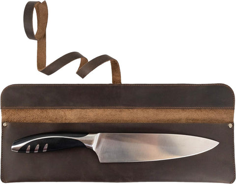 Image of , Single Knife Case Handmade from Full Grain Leather - Bourbon Brown