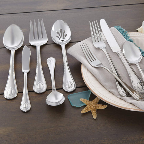 Image of 829739 French Perle Flatware Set, 11.30 LB, 65-Piece