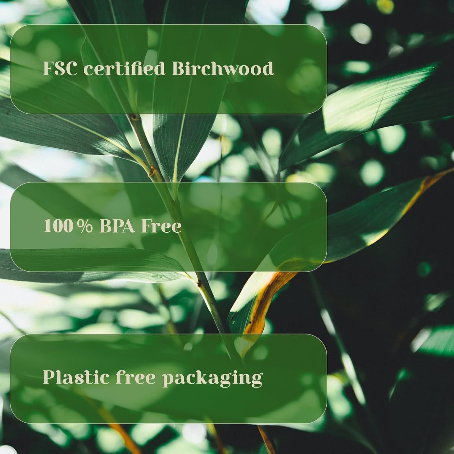 Disposable Wooden Cutlery Set (360 PCS) - Natural Eco Friendly Party Pack of Birchwood Knives, Forks & Spoons - Lightweight, Durable & Safe Tableware for Home, Office, Picnic & Outdoor Party