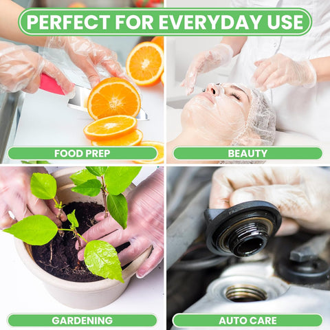 Image of 1200Pcs Plastic Gloves | BPA & Latex Free | Perfect Food Handling Gloves | Food Safe Disposable Gloves for Cooking | Bulk Food Safe Gloves | One Size Great Fit