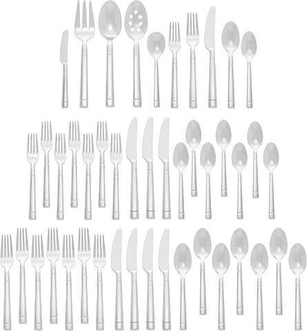 Image of Fair Harbor Flatware Set, 18/10 Stainless Steel, 45-Piece