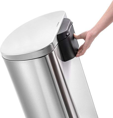Image of 50L/13Gal Heavy Duty Hands-Free Stainless Steel Commercial/Kitchen Step Trash Can, Fingerprint-Resistant Soft Close Lid Trashcan, 50L / 13 GAL
