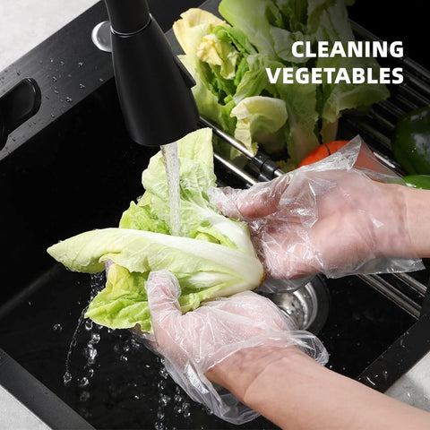 Image of Disposable Food Gloves - Food Handling, Cooking, Kitchen Cleaning and Hygien 200 Count (Pack of 1)