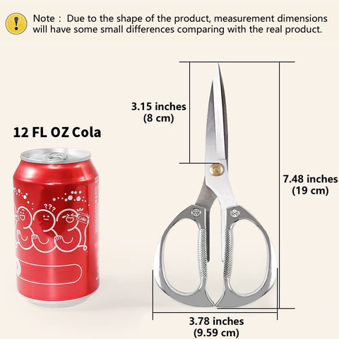 Image of Newness Kitchen Shears, Stainless Steel Duty Kitchen Shears for Chicken, Beefs, Poultry, Fish, Meat, Vegetables, Stainless Steel Scissors with Non-Slip Easy Grip Handles for House Daily Use