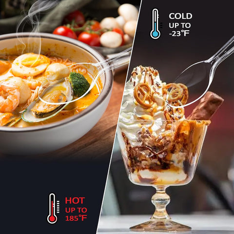 Image of Disposable Spoons, 100 Counts Cutlery Set and Disposable Cutlery, Forks Spoons and Knives Set, Safe, Healthy and Non-Toxic for Daily Use and Gathering Parties, Restaurant Kitchen Utensils Set