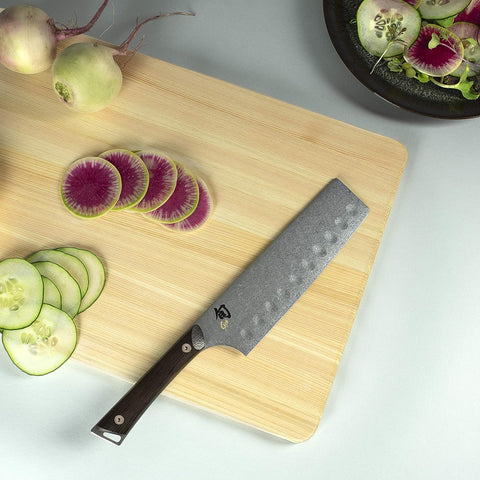 Image of Cutlery Kanso Hollow Ground Nakiri Knife 6.5", Ideal Chopping Knife for Vegetables and All-Purpose Chef Knife, Professional Nakiri Knife, Handcrafted Japanese Kitchen Knife,Silver