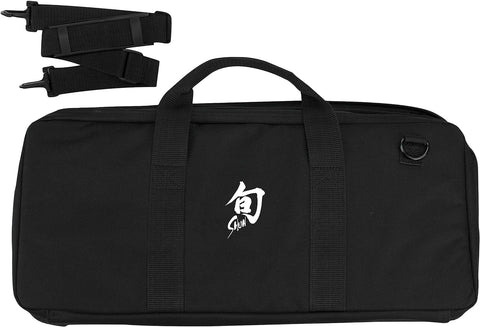 Image of Cutlery 20-Slot Knife Roll, Black, Keeps Knives Secure, Additional Storage for Non-Bladed Tools, Sturdy Construction, Ideal for Professional Chefs, Chef Knife Roll