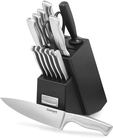 Image of CPT-620 2-Slice Custom Select Toaster, Stainless Steel & 15 Piece Kitchen Knife Set with Block, Cutlery Set, Hollow Handle, C77SS-15PK