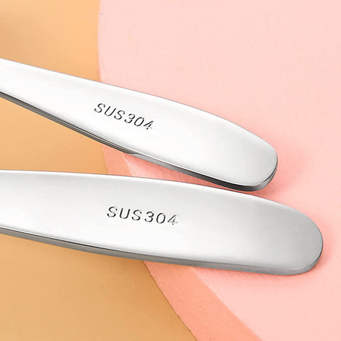 Image of 2 Pieces Children Fork Spoon Set with Travel Case for Lunch Box, 18/8 Stainless Steel Kids Silverware Flatware Set Kids Utensil Set for School, 5.9In (Fork Spoon)