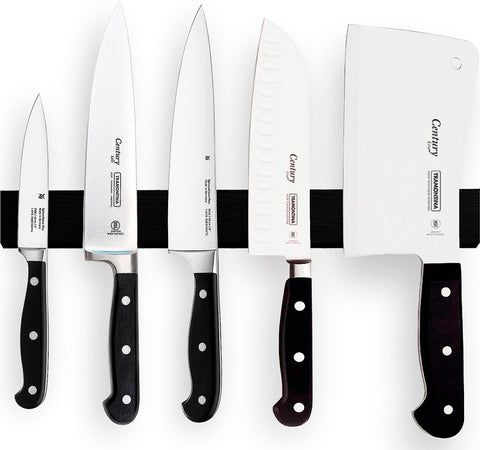 Image of 12 Inch Black Knife Magnetic Strip Use as Magnetic Knife Holder for Wall - Magnetic Knife Strip - Kitchen Magnetic Knife Bar Rack