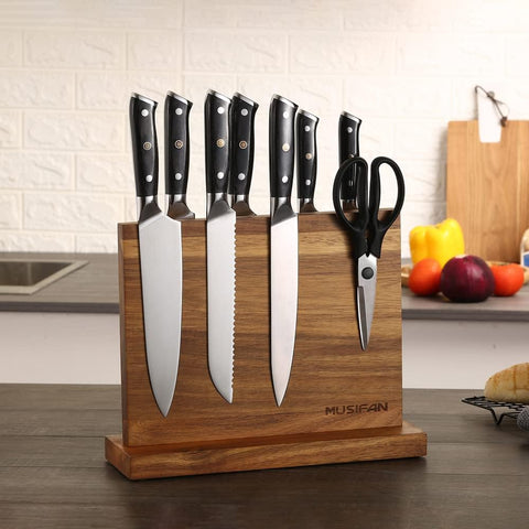 Image of Magnetic Knife Block - Magnetic Knife Holder - Magnetic Knife Stand- Cutlery Display Stand and Storage Rack