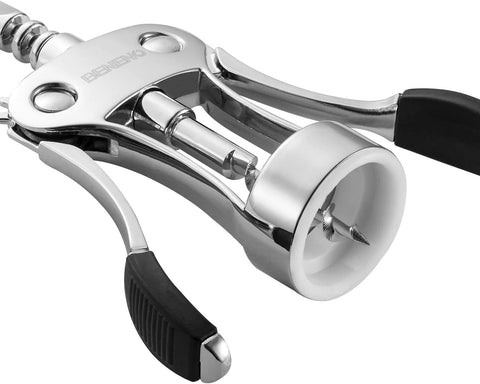 Image of Wine Opener, Zinc Alloy Premium Wing Corkscrew Wine Bottle Opener with Multifunctional Bottles Opener, Upgrade