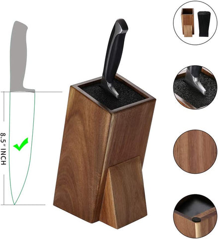 Image of Universal Acacia Wood Knife Holder,Knife Holder, Large Capacity, Kitchen Household Multifunctional Knife Storage and Placement Rack
