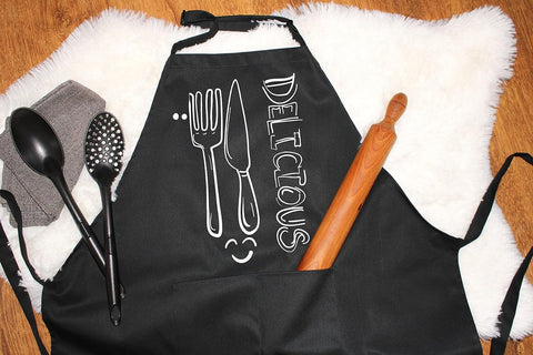 Image of Cotton Enrich Funny Kitchen Apron 1 Pack - Waterdrop Resistant 2 Pockets Workshop Aprons for Women Men Chef XXL Size