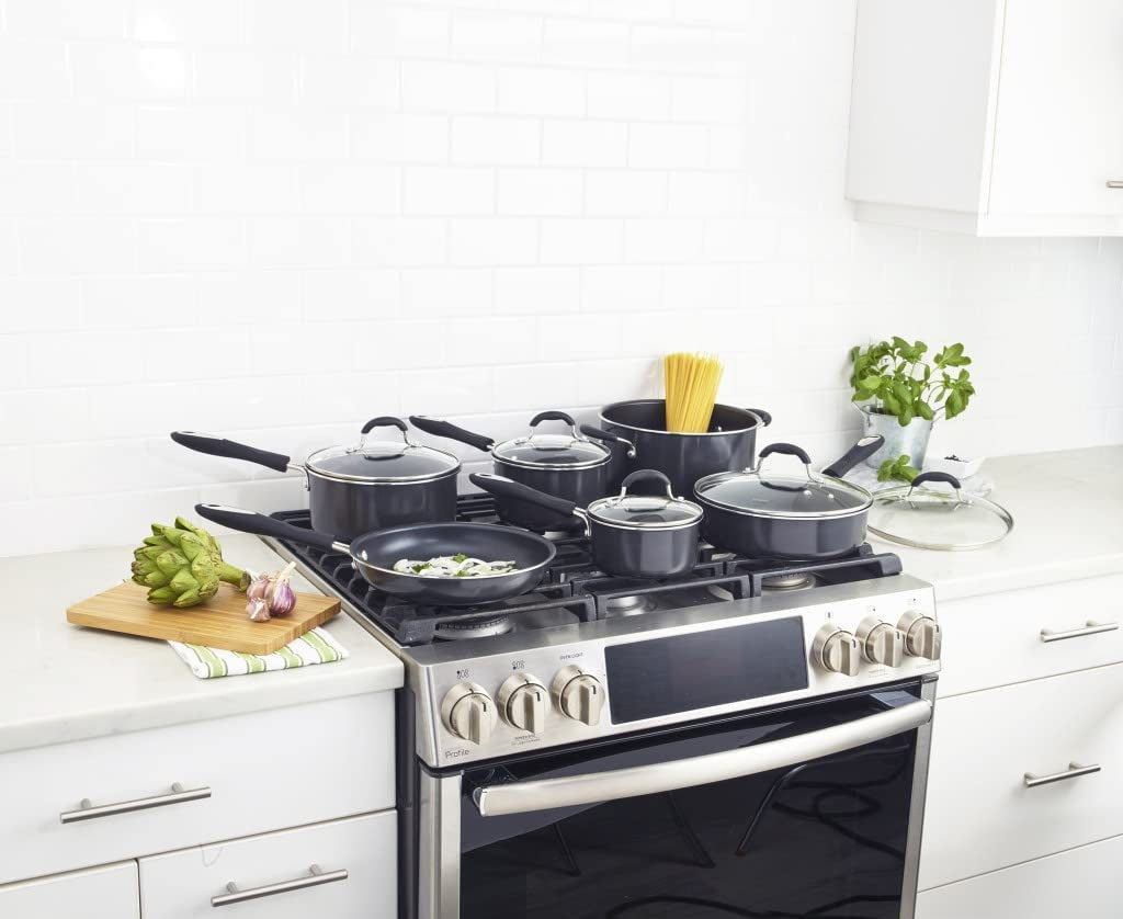 11-Piece Nonstick Cookware Set, Black, 55-11BK