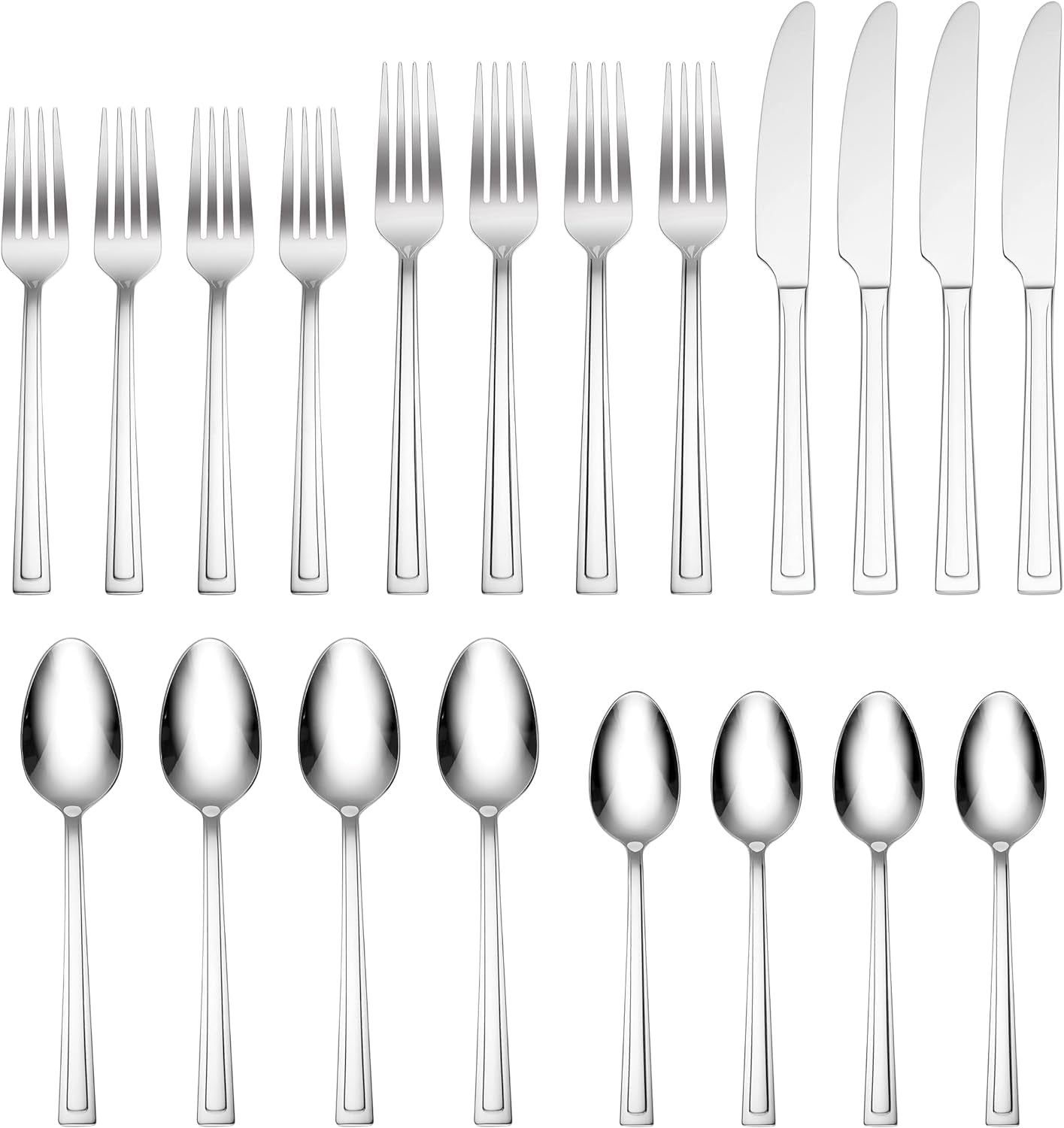 Farmington 20 Piece Flatware Set, 20PC FW, STAINLESS