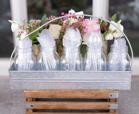 Image of Disposable Cutlery Set, SAPPHIRE Design, Clear Color, 360 Pieces: 180 Forks, 120 Spoons, 60 Knives