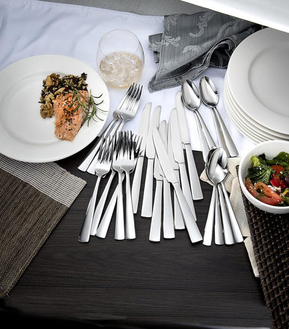 Image of Chef'S Table 24 Piece Everyday Flatware Dining Set, 3.70 LB, Metallic