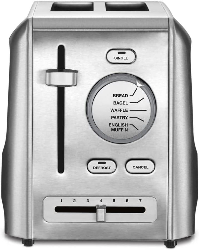 CPT-620 2-Slice Custom Select Toaster, Stainless Steel & 15 Piece Kitchen Knife Set with Block, Cutlery Set, Hollow Handle, C77SS-15PK