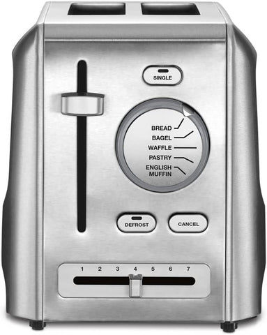 Image of CPT-620 2-Slice Custom Select Toaster, Stainless Steel & 15 Piece Kitchen Knife Set with Block, Cutlery Set, Hollow Handle, C77SS-15PK