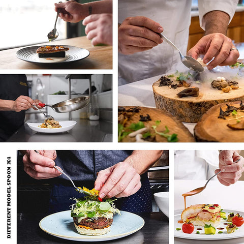 Image of Professional Chef Plating Kit, 10 Piece Culinary Plating Set, Black, Stainless Steel (10 Piece, Black)