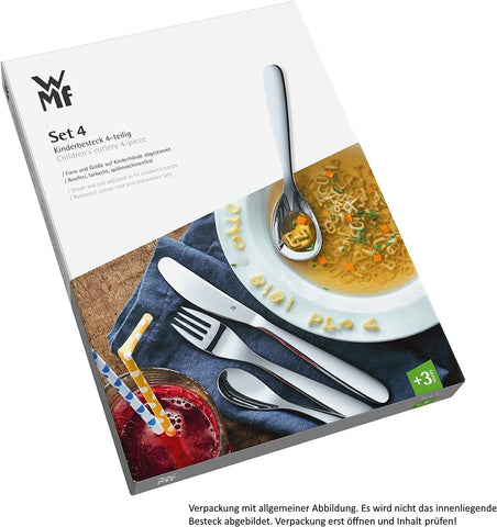 Image of Pignr Animals Children'S Cutlery, 4-Piece, from 3 Years, Cromargan Polished Stainless Steel, Dishwasher-Safe in a Gift Box with General Illustration, 4Pcs, Silver