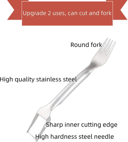 Image of 3PCS Watermelon Slicer Cutter, 2- In- 1 Watermelon Fork Slicer, 2023 New Watermelon Slicer Cutter Summer Watermelon Fruit Cutting Fork, Stainless Steel Fruit Forks for Family Parties Camping