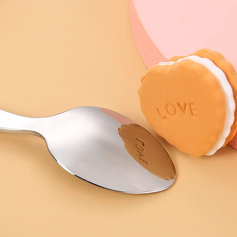 Image of 2 Pieces Children Fork Spoon Set with Travel Case for Lunch Box, 18/8 Stainless Steel Kids Silverware Flatware Set Kids Utensil Set for School, 5.9In (Fork Spoon)