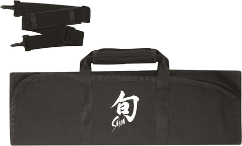 Image of Knife Roll, 8 Slots for Kitchen Knives, Carrying Case, 19.5 Inches X 18 Inches, Black