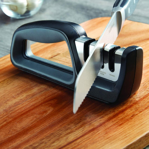 Image of Edgekeeper 2 Stage Knife Sharpener with Serrated Slot, 7.5-Inch, Black