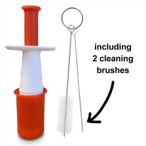 Image of Grape Cutter for Kids - Cuts Small Grapes, Tomatoes, Pitted Olives into 4 Pieces for Vegetable Fruit Salad. Easy to Clean with 2 Cleaning Brushes. Essential Kitchen Accessory