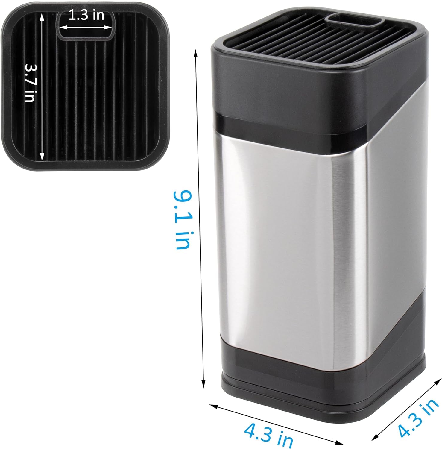 Kitchen Knife Holder,Stainless Steel Universal Knife Block for Kitchen Counter,Space-Saving Knife Storage Organizer Countertop,Knife Block Holder without Knives