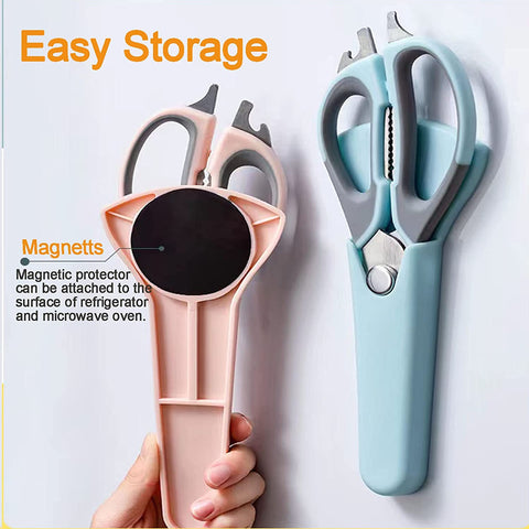 Image of Kitchen Scissors All Purpose, Come Part Kitchen Shears Heavy Duty, Food Scissors Dishwasher Safe, Meat Scissors Poultry Shears, Stainless Steel Sharp Cooking Scissors for Chicken Fish Vegetable (Pink)