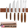 Powerful Magnetic Knife and Kitchen Tool Strip, Holder Made in USA with Black American Walnut Wood (16 Inch)